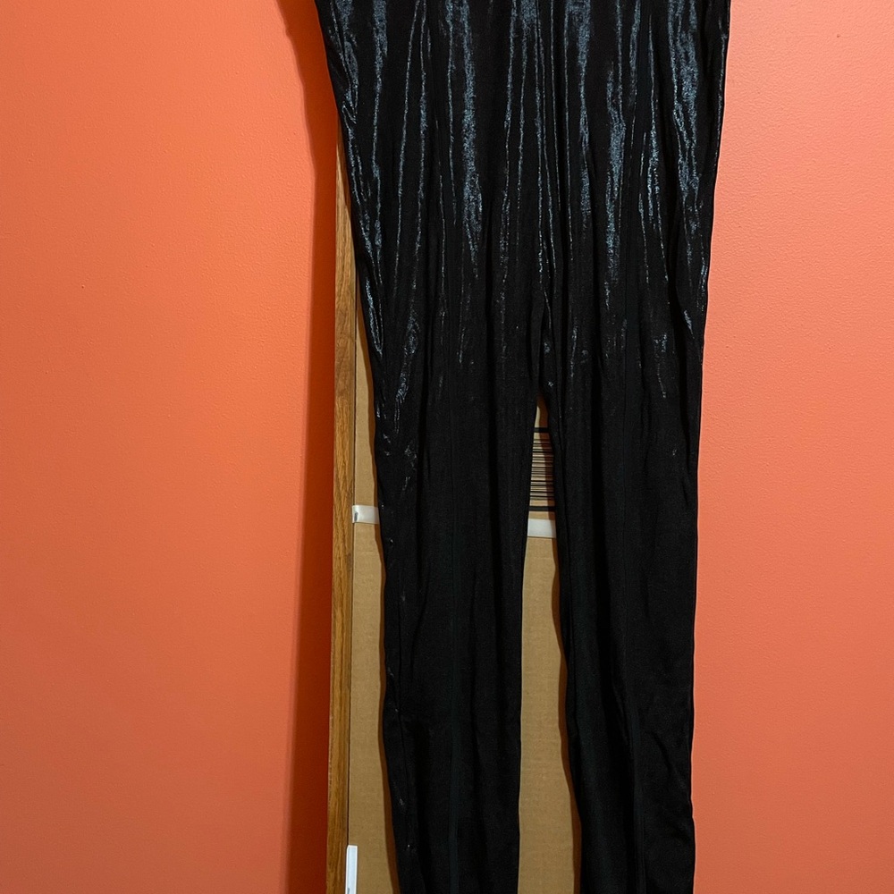 Dolls Kill POSTER GRL shiny black leggings